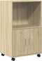 vidaXL - Rolkast - 55x40x91 - cm - bewerkt - hout - sonoma - eikenkleurig