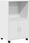 vidaXL - Rolkast - 55x40x91 - cm - bewerkt - hout - wit