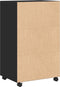 vidaXL - Rolkast - 55x40x91 - cm - bewerkt - hout - zwart