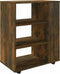 vidaXL - Rolkast - 60x35x75 - cm - bewerkt - hout - gerookt - eikenkleurig