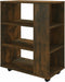 vidaXL - Rolkast - 60x35x75 - cm - bewerkt - hout - gerookt - eikenkleurig