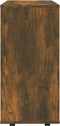 vidaXL - Rolkast - 60x35x75 - cm - bewerkt - hout - gerookt - eikenkleurig