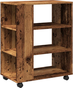 vidaXL - Rolkast - 60x35x75 - cm - bewerkt - hout - oud - houtkleurig