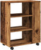 vidaXL - Rolkast - 60x35x75 - cm - bewerkt - hout - oud - houtkleurig