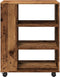 vidaXL - Rolkast - 60x35x75 - cm - bewerkt - hout - oud - houtkleurig