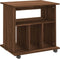 vidaXL - Rolkast - 60x45x60 - cm - bewerkt - hout - bruin - eikenkleur