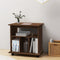 vidaXL - Rolkast - 60x45x60 - cm - bewerkt - hout - bruin - eikenkleur
