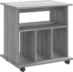 vidaXL - Rolkast - 60x45x60 - cm - bewerkt - hout - grijs - sonoma - eiken