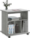 vidaXL - Rolkast - 60x45x60 - cm - bewerkt - hout - grijs - sonoma - eiken