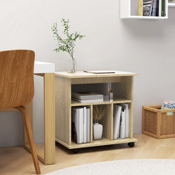 vidaXL - Rolkast - 60x45x60 - cm - bewerkt - hout - sonoma - eikenkleurig
