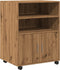 vidaXL - Rolkast - 60x48x81 - cm - bewerkt - hout - artisanaal - eikenkleurig