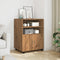 vidaXL - Rolkast - 60x48x81 - cm - bewerkt - hout - artisanaal - eikenkleurig
