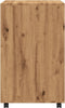 vidaXL - Rolkast - 60x48x81 - cm - bewerkt - hout - artisanaal - eikenkleurig