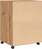 vidaXL - Rolkast - 60x48x81 - cm - bewerkt - hout - artisanaal - eikenkleurig