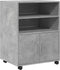 vidaXL - Rolkast - 60x48x81 - cm - bewerkt - hout - betongrijs