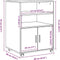vidaXL - Rolkast - 60x48x81 - cm - bewerkt - hout - betongrijs