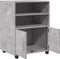 vidaXL - Rolkast - 60x48x81 - cm - bewerkt - hout - betongrijs