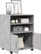 vidaXL - Rolkast - 60x48x81 - cm - bewerkt - hout - betongrijs
