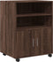 vidaXL - Rolkast - 60x48x81 - cm - bewerkt - hout - bruin - eikenkleur