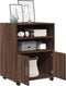 vidaXL - Rolkast - 60x48x81 - cm - bewerkt - hout - bruin - eikenkleur