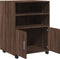 vidaXL - Rolkast - 60x48x81 - cm - bewerkt - hout - bruin - eikenkleur