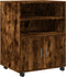 vidaXL - Rolkast - 60x48x81 - cm - bewerkt - hout - gerookt - eikenkleurig