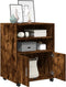 vidaXL - Rolkast - 60x48x81 - cm - bewerkt - hout - gerookt - eikenkleurig