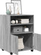 vidaXL - Rolkast - 60x48x81 - cm - bewerkt - hout - grijs - sonoma - eikenkleurig