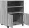 vidaXL - Rolkast - 60x48x81 - cm - bewerkt - hout - grijs - sonoma - eikenkleurig