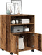 vidaXL - Rolkast - 60x48x81 - cm - bewerkt - hout - oud - houtkleurig
