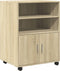 vidaXL - Rolkast - 60x48x81 - cm - bewerkt - hout - sonoma - eikenkleurig