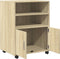 vidaXL - Rolkast - 60x48x81 - cm - bewerkt - hout - sonoma - eikenkleurig