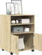 vidaXL - Rolkast - 60x48x81 - cm - bewerkt - hout - sonoma - eikenkleurig