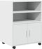 vidaXL - Rolkast - 60x48x81 - cm - bewerkt - hout - wit