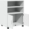 vidaXL - Rolkast - 60x48x81 - cm - bewerkt - hout - wit