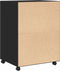 vidaXL - Rolkast - 60x48x81 - cm - bewerkt - hout - zwart