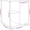 vidaXL - Rolkast - 60x53x72 - cm - bewerkt - hout - gerookt - eikenkleurig