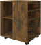vidaXL - Rolkast - 60x53x72 - cm - bewerkt - hout - gerookt - eikenkleurig