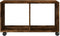 vidaXL - Rolkast - 72x33x42,5 - cm - bewerkt - hout - gerookt - eikenkleurig