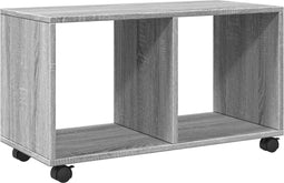 vidaXL - Rolkast - 72x33x42,5 - cm - bewerkt - hout - grijs - sonoma - eikenkleurig