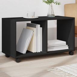 vidaXL - Rolkast - 72x33x42,5 - cm - bewerkt - hout - zwart