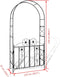 vidaXL-Rozenboog-met-hekjes-230-cm