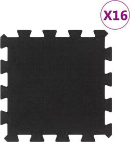 vidaXL - Rubbertegels - 16 - st - 16 - mm - 30x30 - cm - zwart