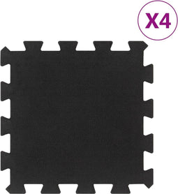 vidaXL - Rubbertegels - 4 - st - 16 - mm - 30x30 - cm - zwart