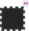 vidaXL - Rubbertegels - 4 - st - 16 - mm - 30x30 - cm - zwart