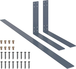 vidaXL - Rugleuning - voor - palletbank - 110 - cm - ijzer - lichtgrijs