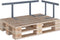 vidaXL - Rugleuning - voor - palletbank - 110 - cm - ijzer - lichtgrijs