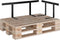 vidaXL - Rugleuning - voor - palletbank - 110 - cm - ijzer - zwart