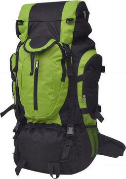 vidaXL - Rugzak - hiking - XXL - 75 - L - zwart - en - groen