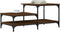vidaXL - Salontafel - 100 - x - 50,5 - x - 45 - cm - bewerkt - hout - bruin - eikenkleur